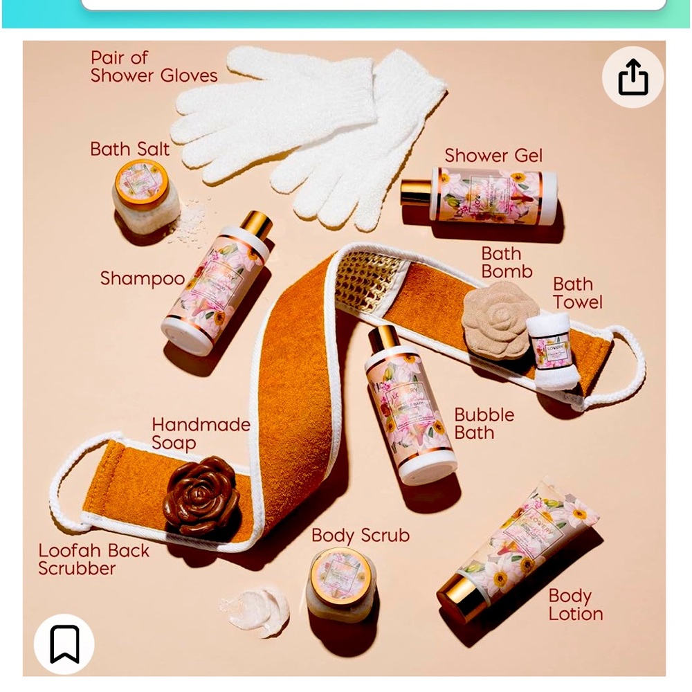 soft and gentle gift set, with amazing smell of vanilla and flowers